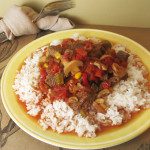 Vivi’s Beef, Tomato, Okra & Corn Stew