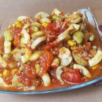 Mushroom Macaroni & Beef with Succotash