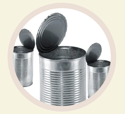 ggg Sillver food cans partially opened